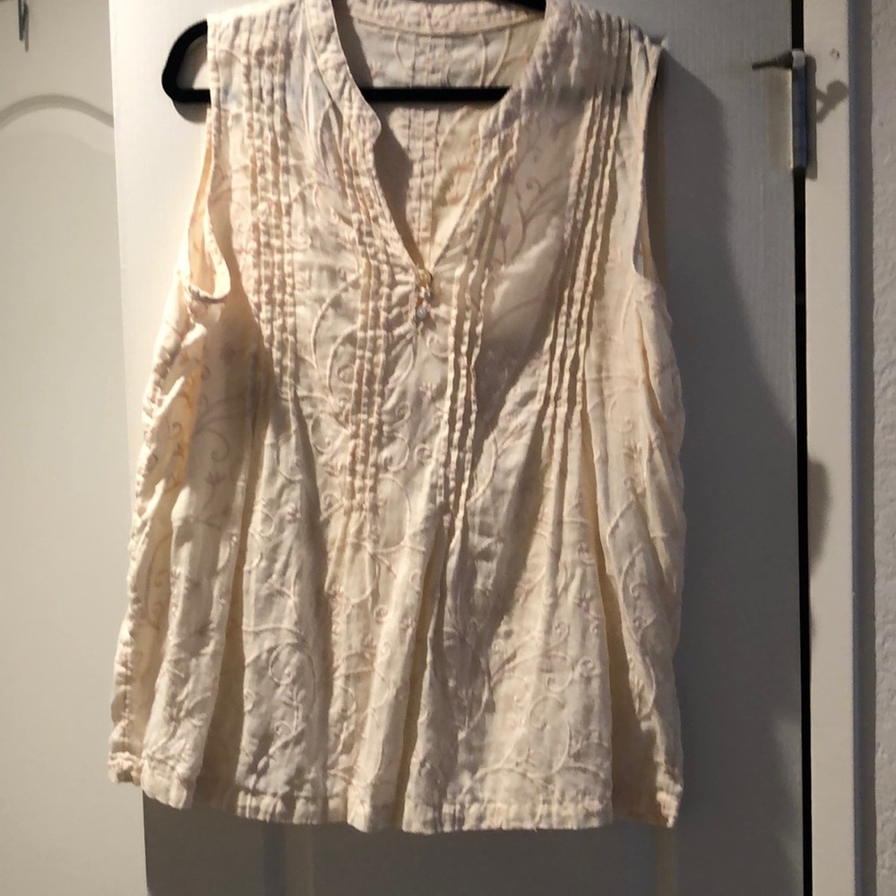 Linen blush tank anthropologie